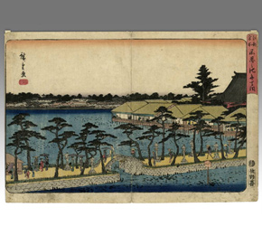 海滨风景与桥，木版版画Hiroshige＂></a></td>
         </tr>
         <tr>
          <td></td>
          <td align=