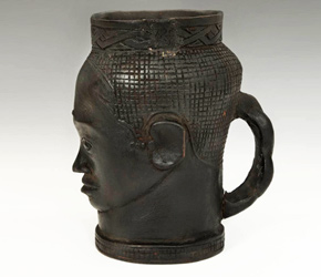 Mbwoongntey或祝酒杯，来自中非刚果共和国的库巴人