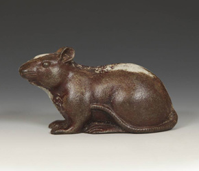 描绘老鼠的日本铁器