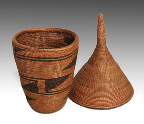 Tutsi People的小型Agaseki或Ibeseke篮子