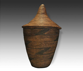 大型Agaseki或Ibeseke篮子的图西族人