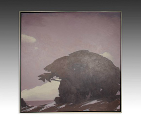 《湖边的初冬2号》，布莱恩·辛德勒，油画上的丙烯颜料
