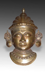 黄铜mukha，或面lingam封面描绘高里