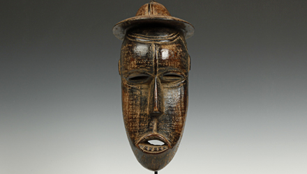 This mask represents a Baule ancestor who was “urbanized” or worked in some official capacity