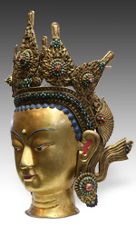 佛陀的头部与珠宝冠