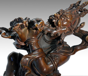 铜香炉描绘玛哈嘎拉（细节）