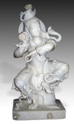 An  example of Shiva depicted with multiple serpents and a crescent above his head
