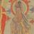 Thangka描绘佛像佛像与塔拉斯，框架
