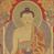 Thangka描绘了佛像Shakyamuni