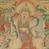 Thangka描绘了Guru Pema Gyelpo（Guru Rinpoche的八种表现之一）