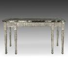 Neoclassical Style Console Table with Marble Top