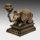 Oil Lamp depicting Kneeling Elephant