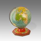 Terrestrial Globe with Months, Seasons, and Zodiacs on Base