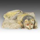 Temple Fragment depicting Perched Cat