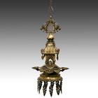 Temple-Form Hanging Lamp with Pendants