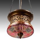 Hanging Lamp with Painted Relief, Electrified