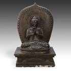 Seated Figure of Buddha, with Mandorla